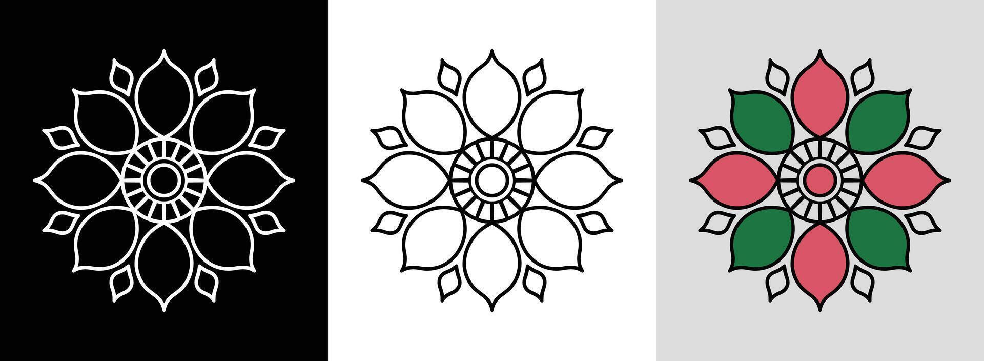 Contemporary Floral Mandala vector