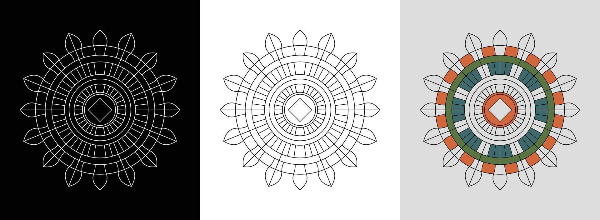 Contemporary Abstract Mandala vector