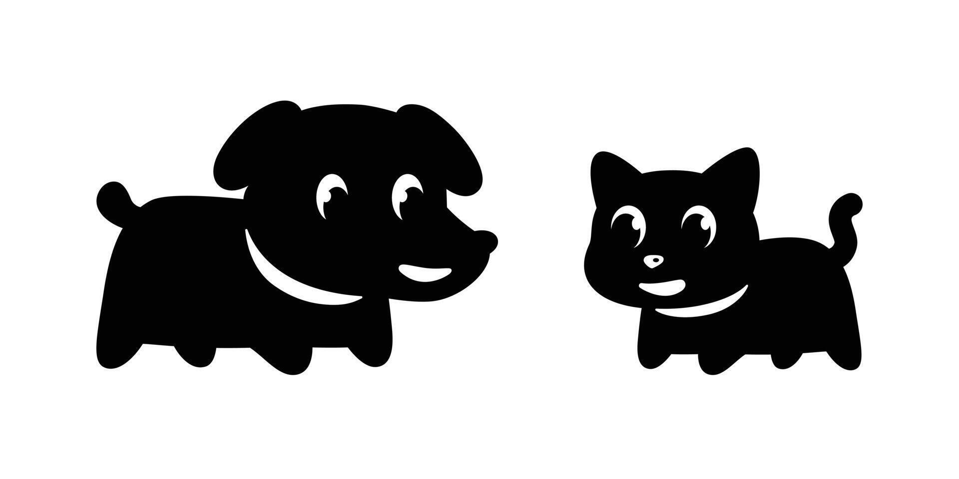 dog cat pet icon logo puppy kitten calico cartoon character doodle symbol illustration isolated design vector