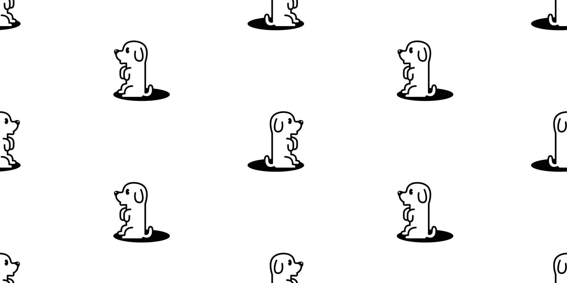 dog seamless pattern Beagle Golden Retriever sitting cartoon character puppy shadow pet breed cartoon tile background gift wrapping paper repeat wallpaper doodle illustration isolated design vector