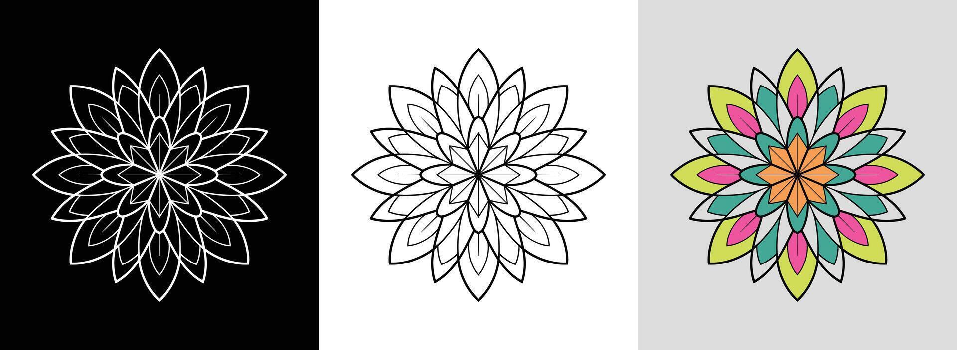 Star Mandala with Bright Segments vector