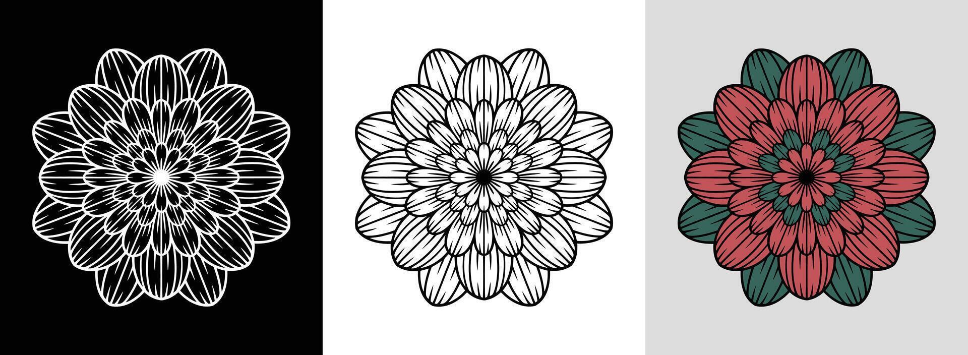 Marigold Mandala with Vibrant Colors vector