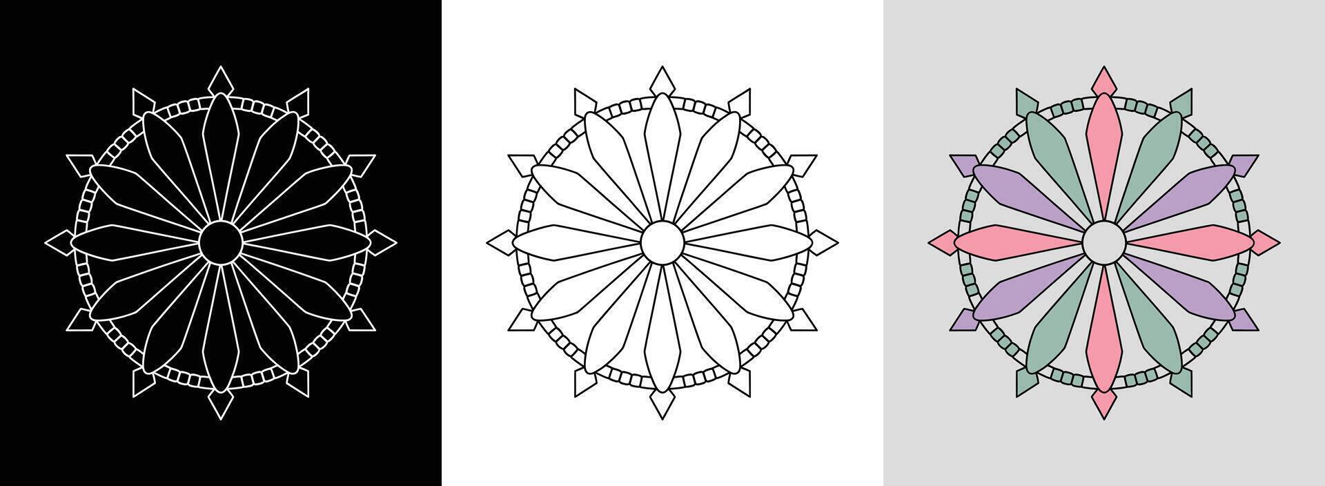 Soft Pastel Floral Mandala vector
