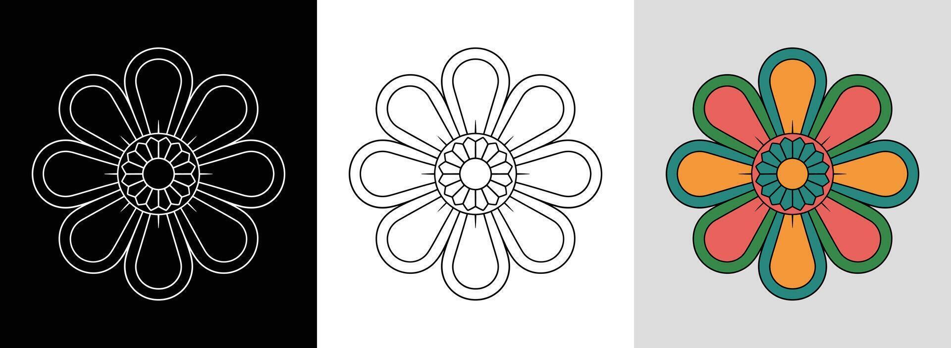 Minimalist Circular Mandala vector