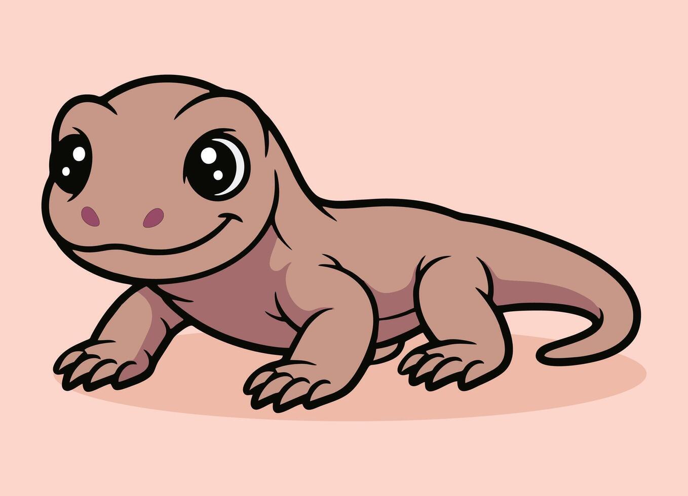 cute little commode with big eyes running and smiling happy vector