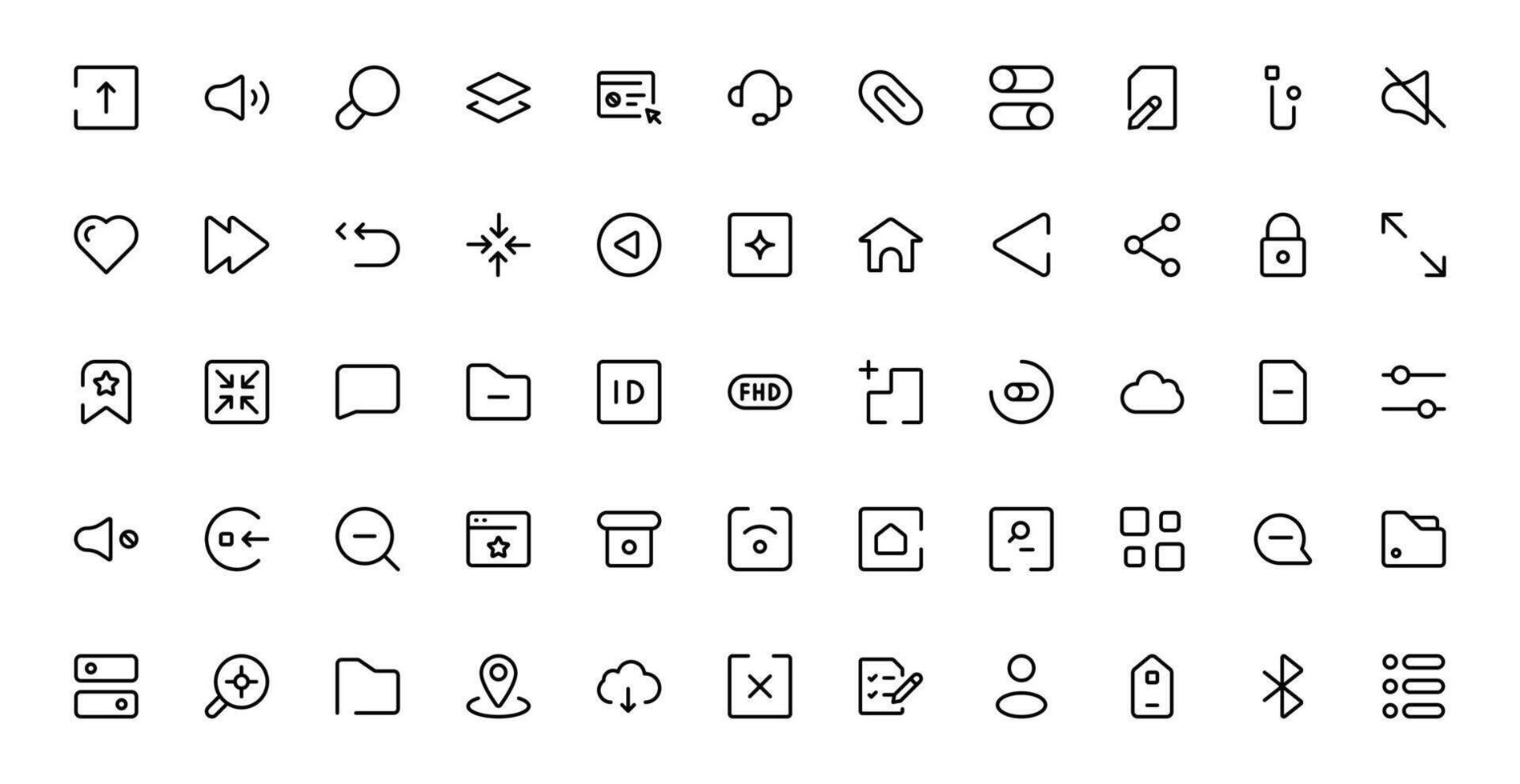 UI UX Design Icons se Focused on Interface, Navigation, Prototyping, and User Flow Presented in a Minimal, Modern, vector