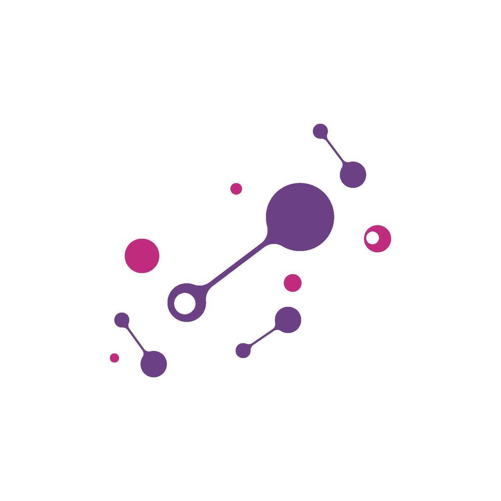 molecule logo template illustration vector