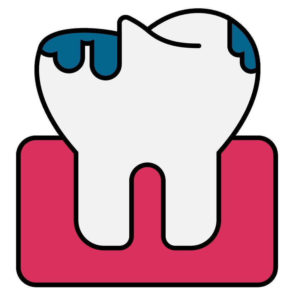 Cavity dental icon vector