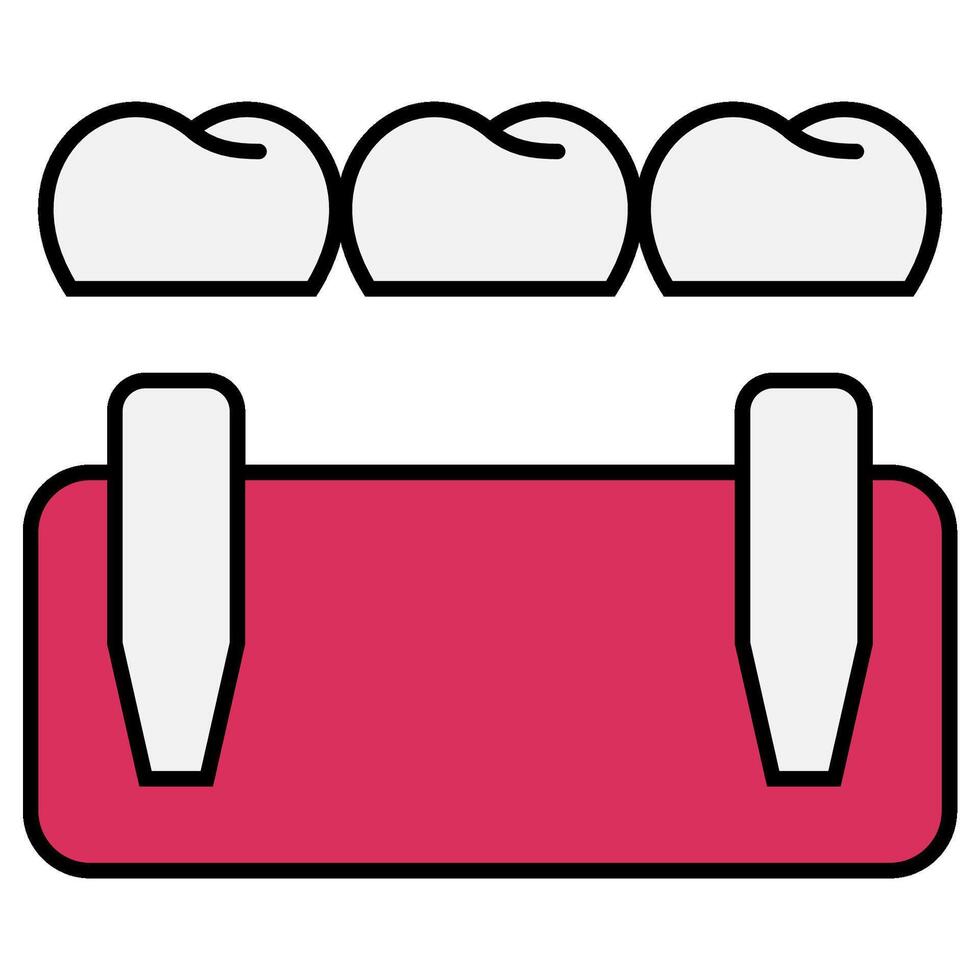 Dental Bridge icon vector