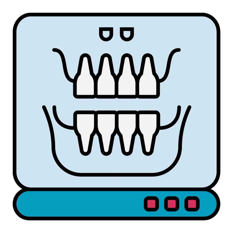 Panaromic dental x ray icon vector