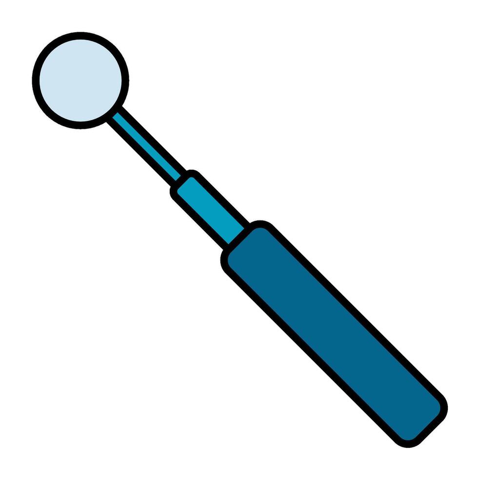Mouth mirror icon vector