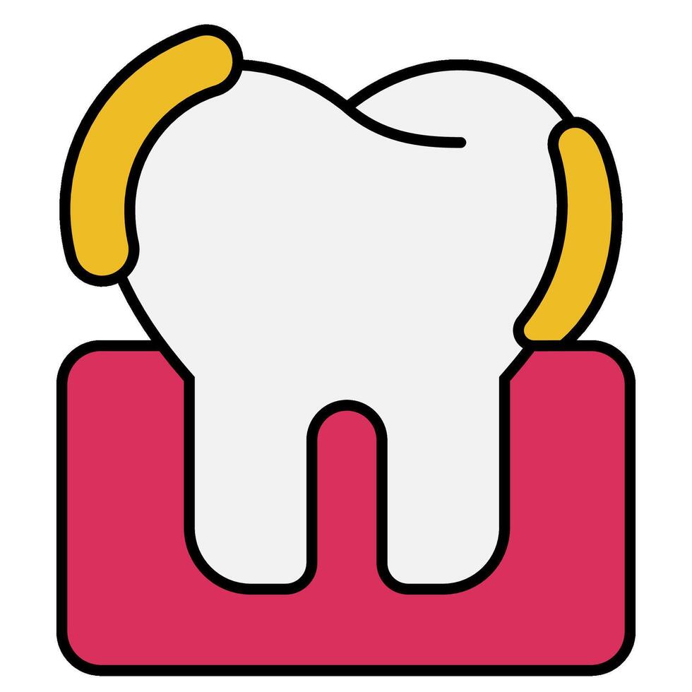 Plaque dental icon vector