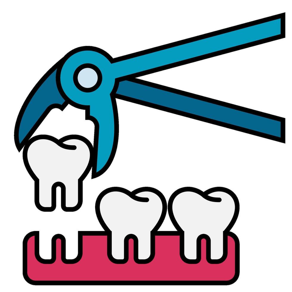 Tooth Removal icon vector