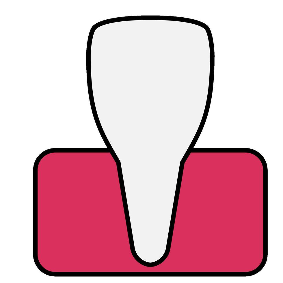 Incisor dental icon vector