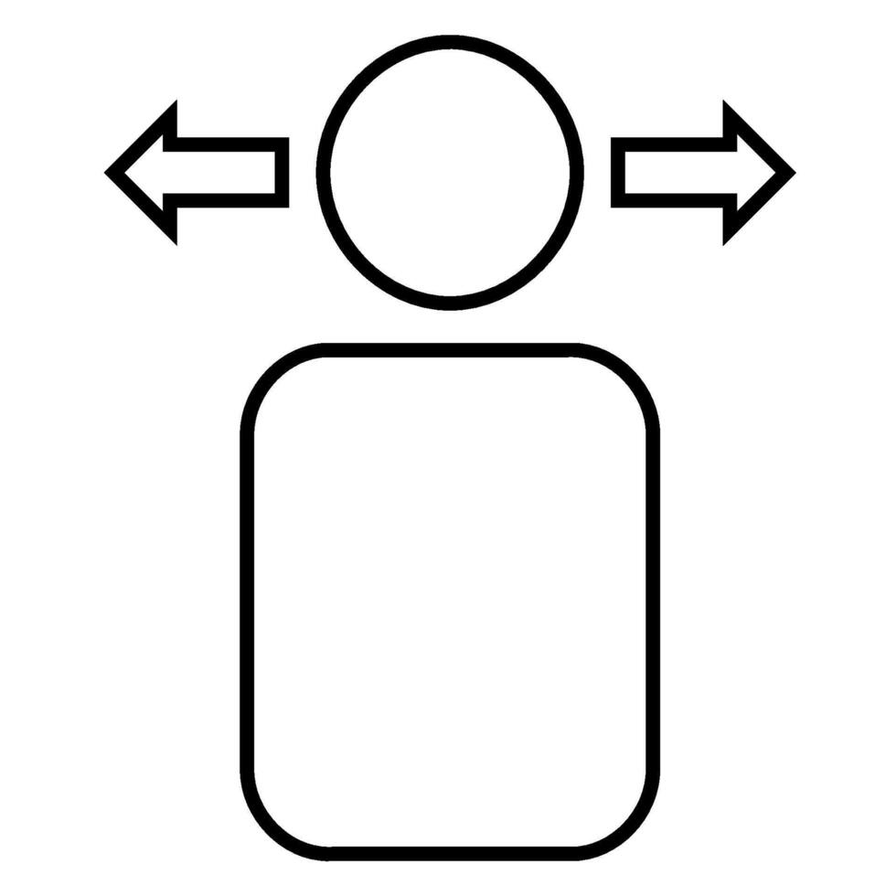 Conflict outline icon isolated on white vector