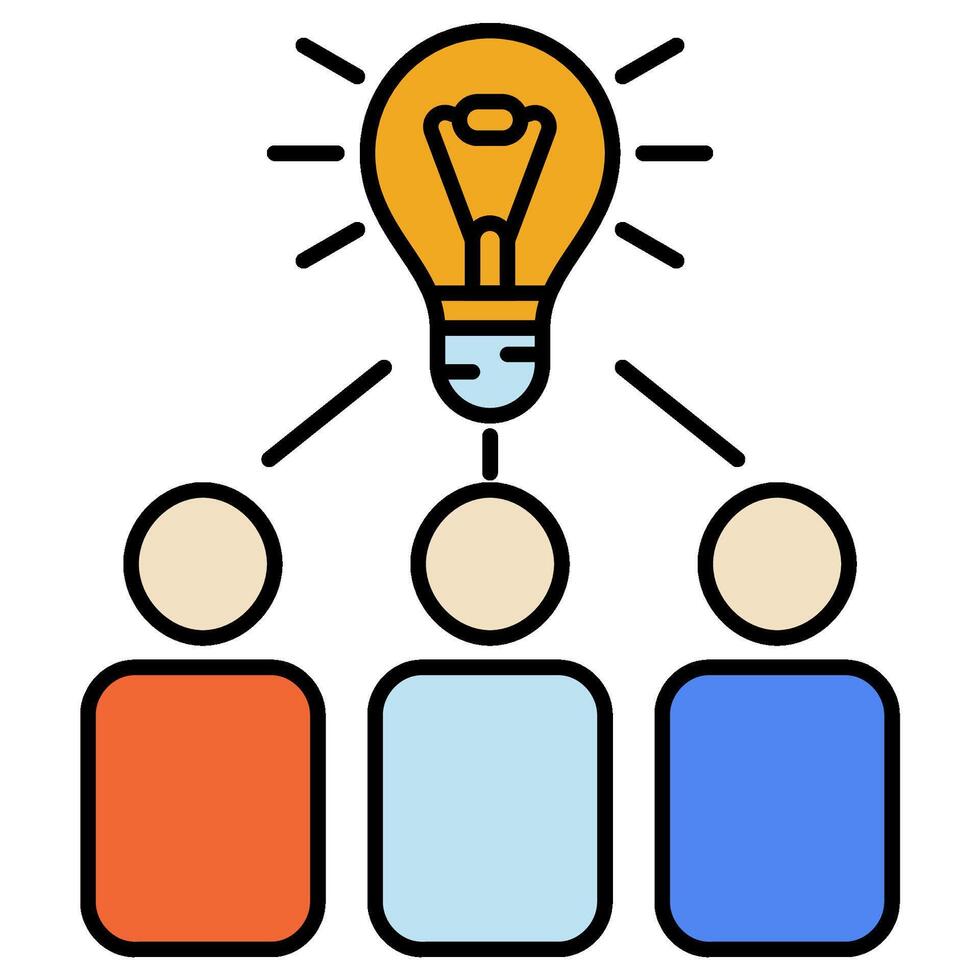 Brainstorming icon isolated on white vector