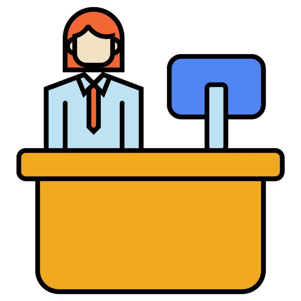 Secretary Icon isolated on white vector