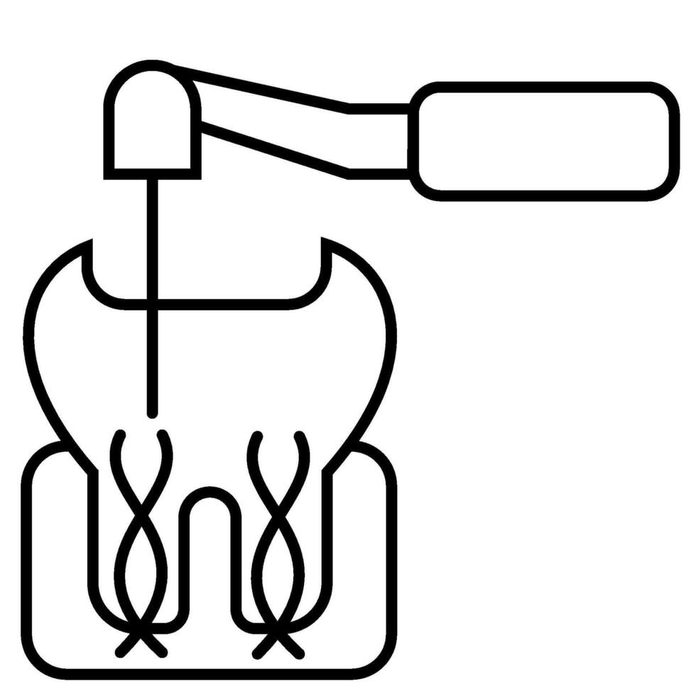 Root Canal Treatment outline icon vector