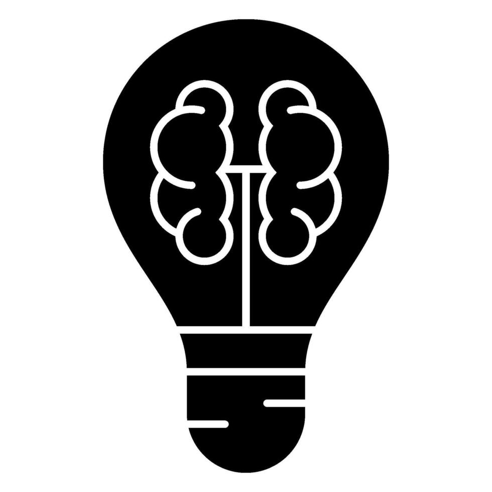 Idea Solid icon isolated on white vector