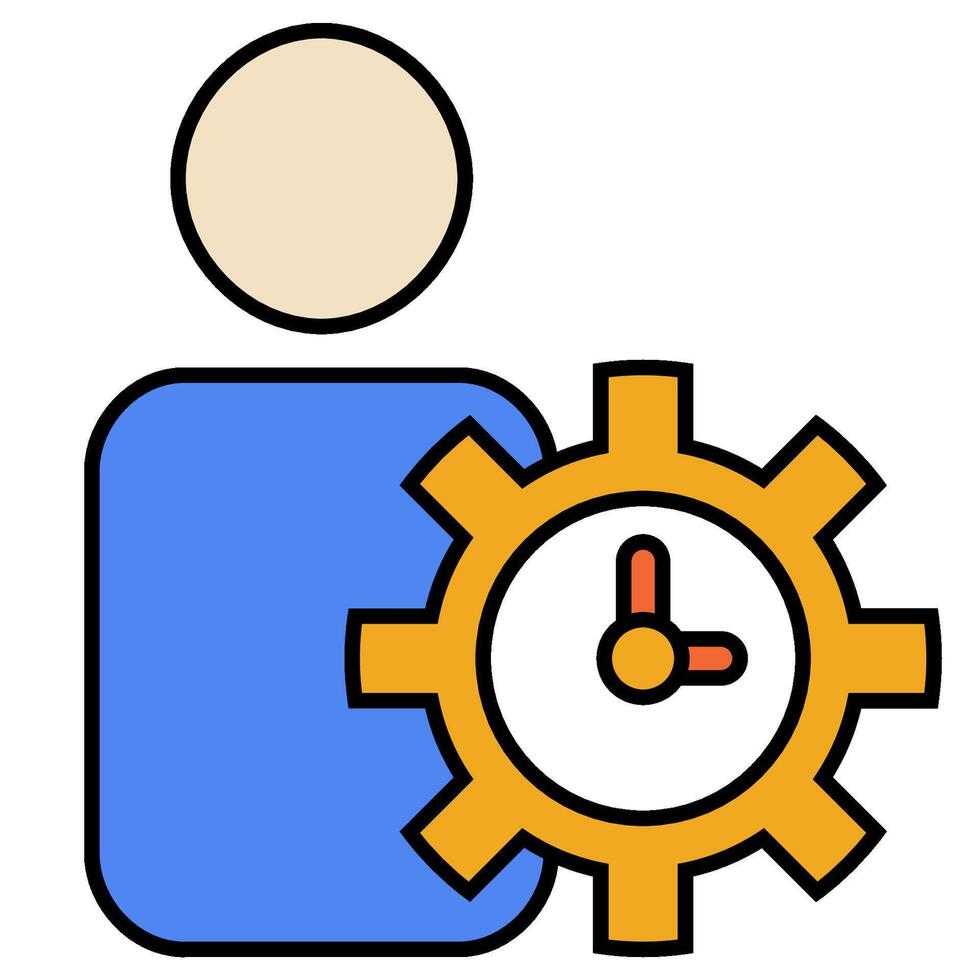 Time Management Icon isolated on white vector
