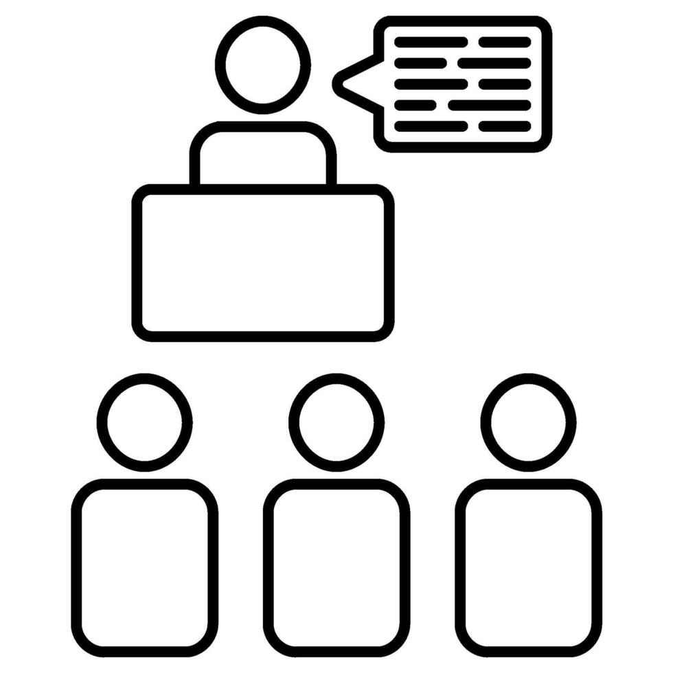 Briefing outline icon isolated on white vector