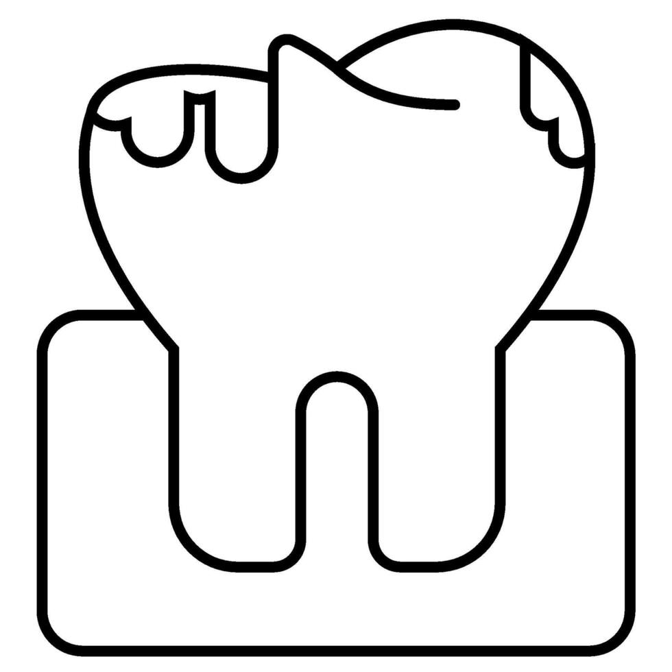 Cavity outline icon vector