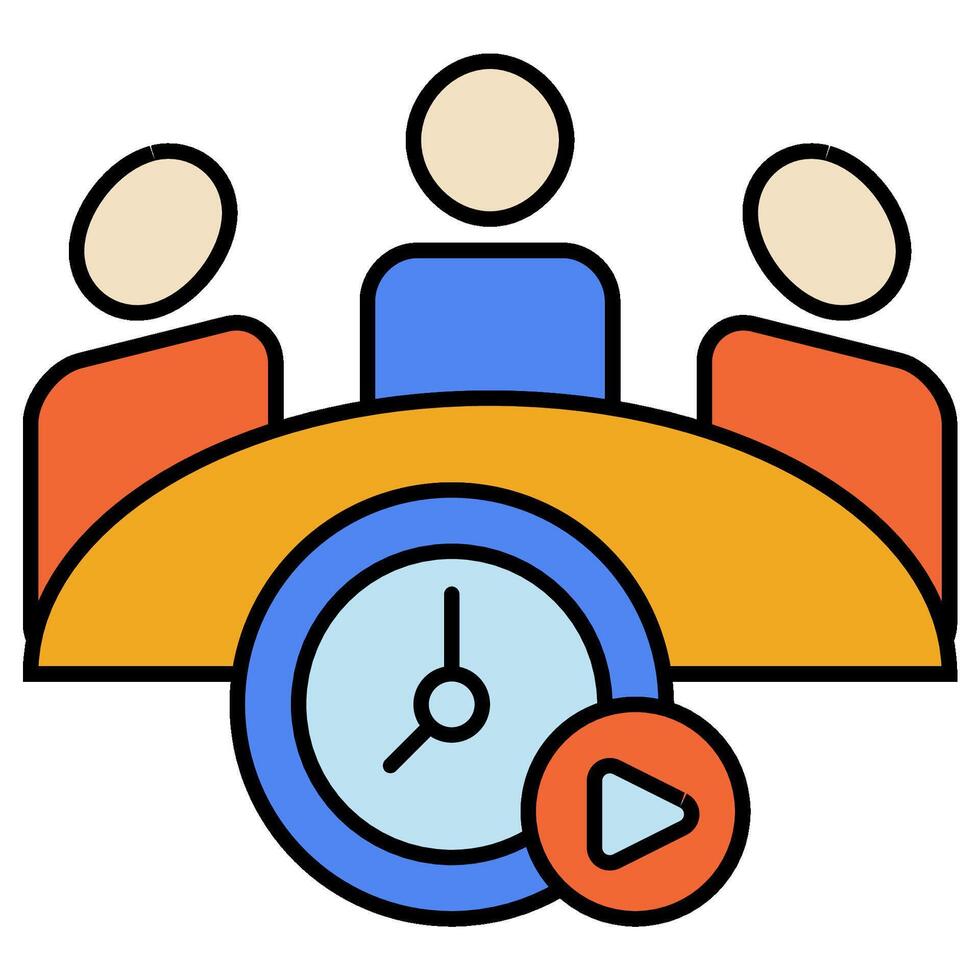 Meeting start icon isolated on white vector