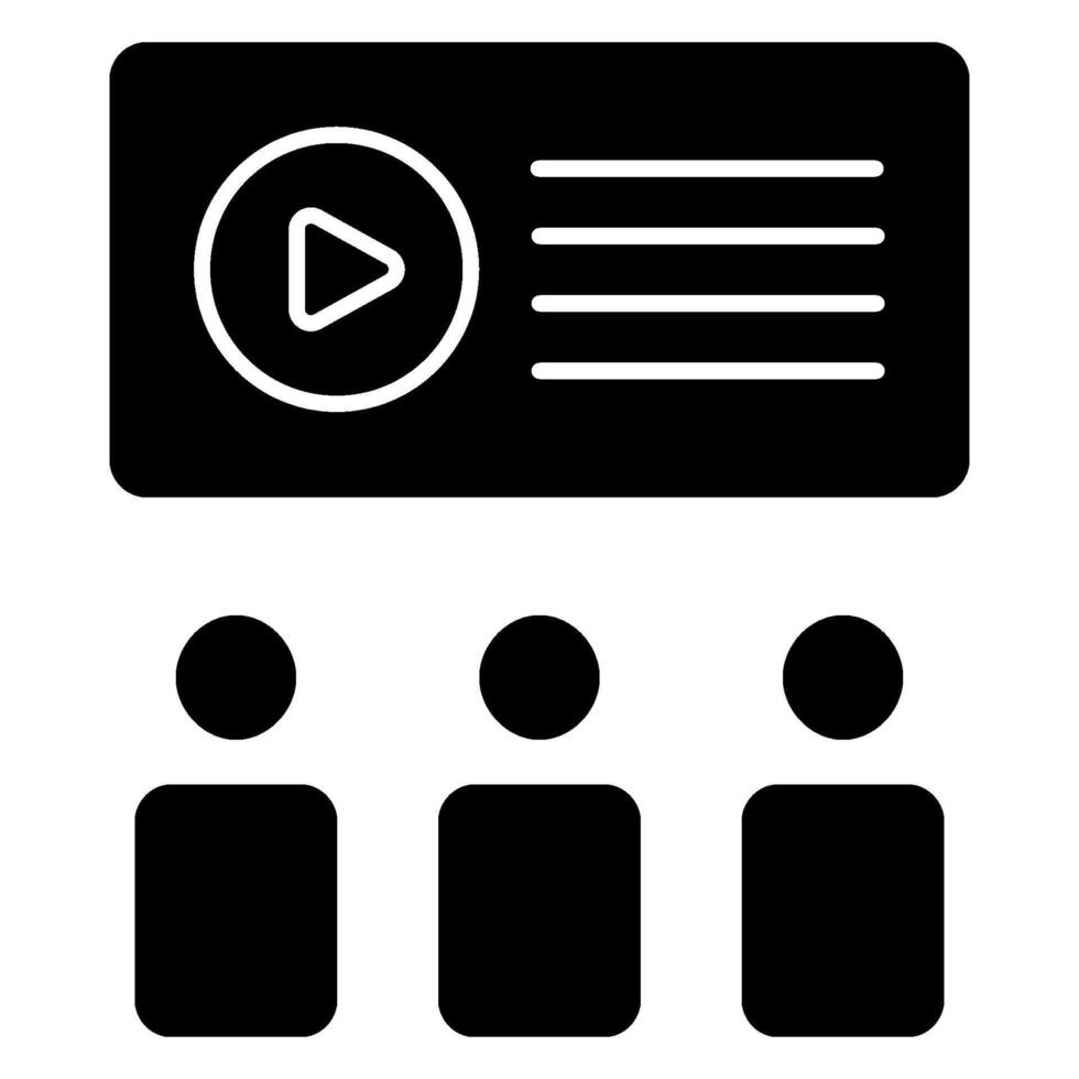 Webinar Solid icon isolated on white vector