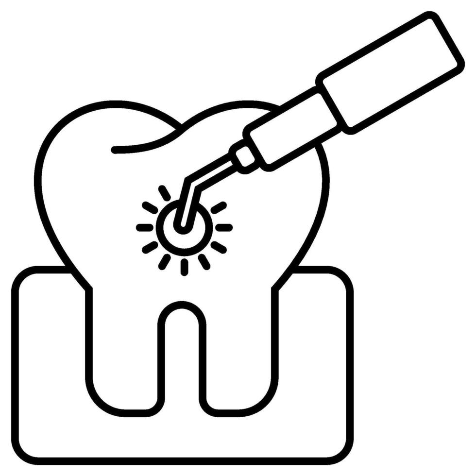 Dental Laser outline icon vector