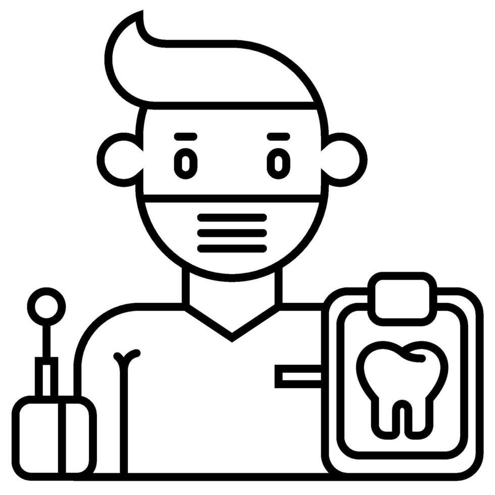 Dental Therapist outline icon vector