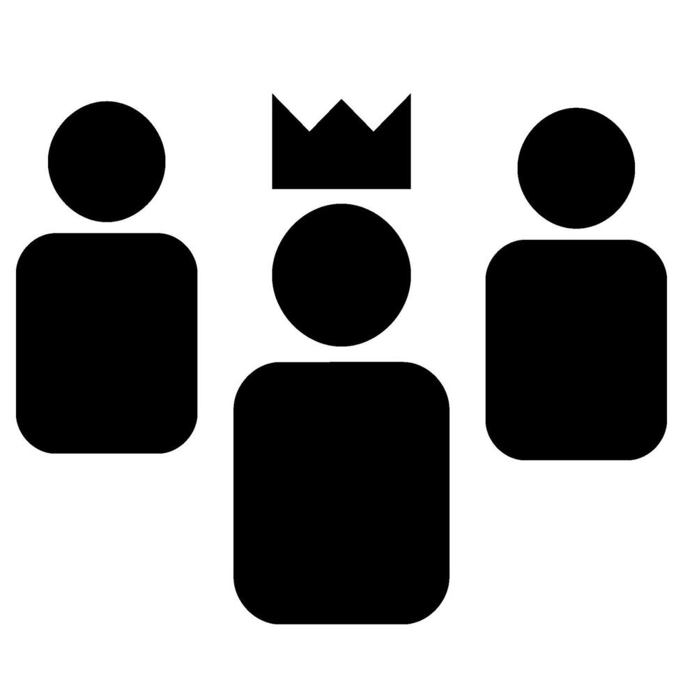 Meeting Leader Solid icon isolated on white vector