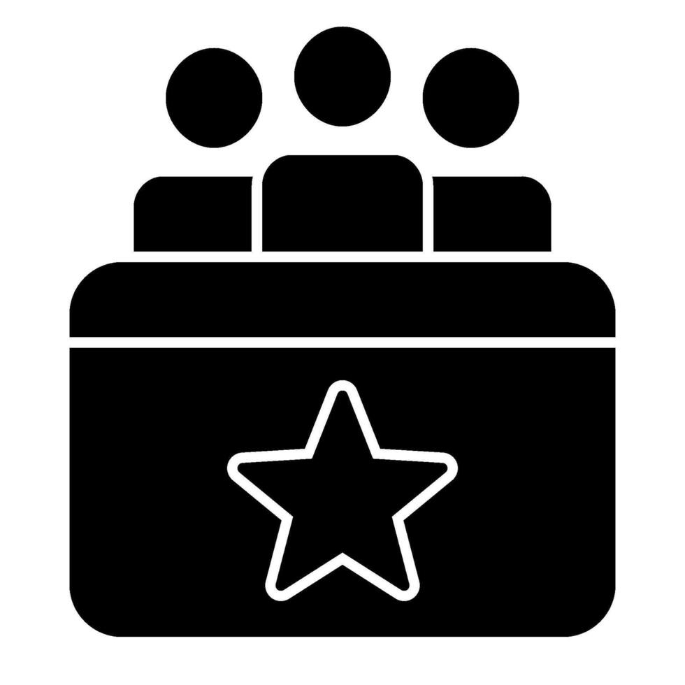 Board Of Directors Solid icon isolated on white vector