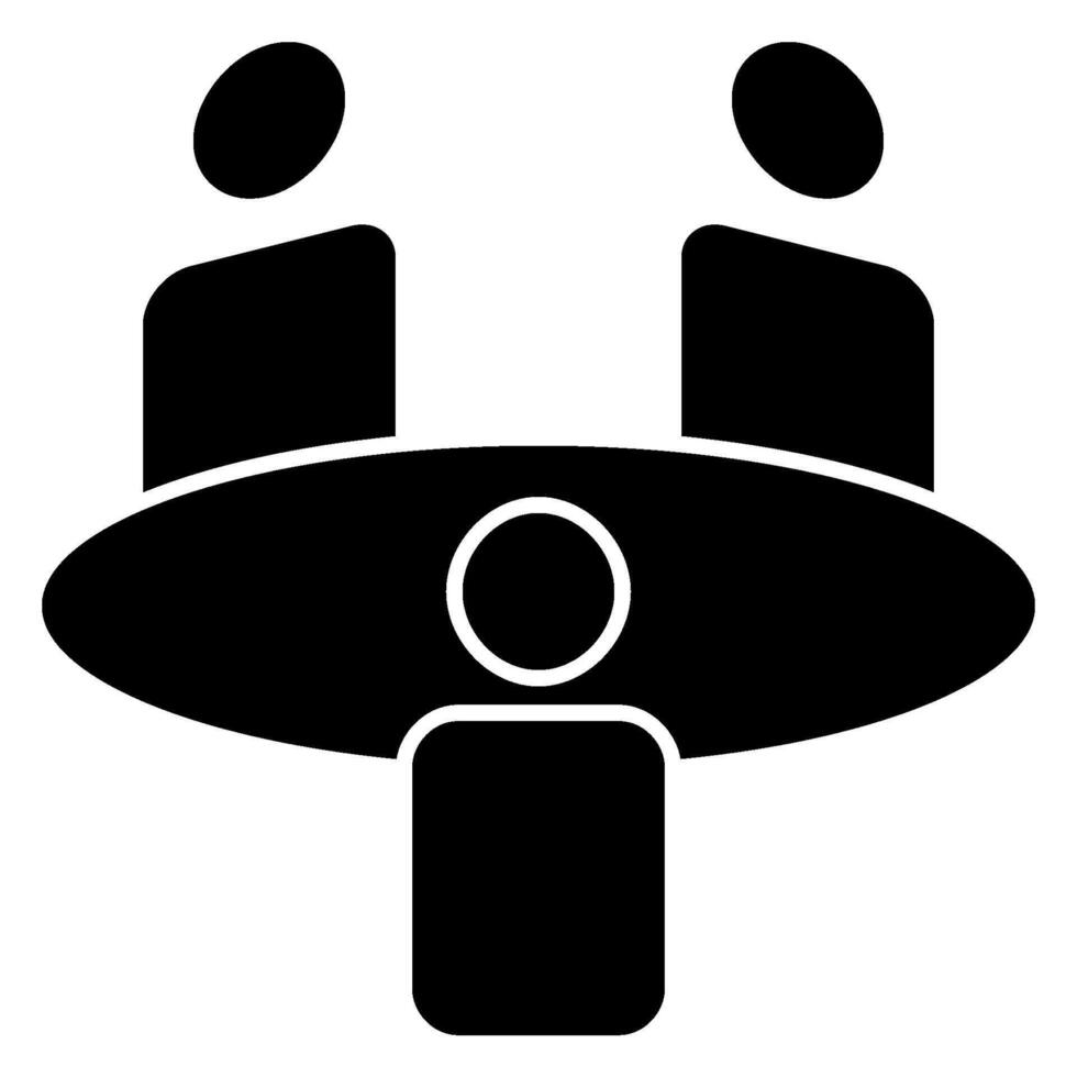 business meeting Solid icon vector