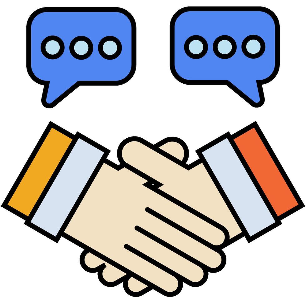 Negotiations icon isolated on white vector