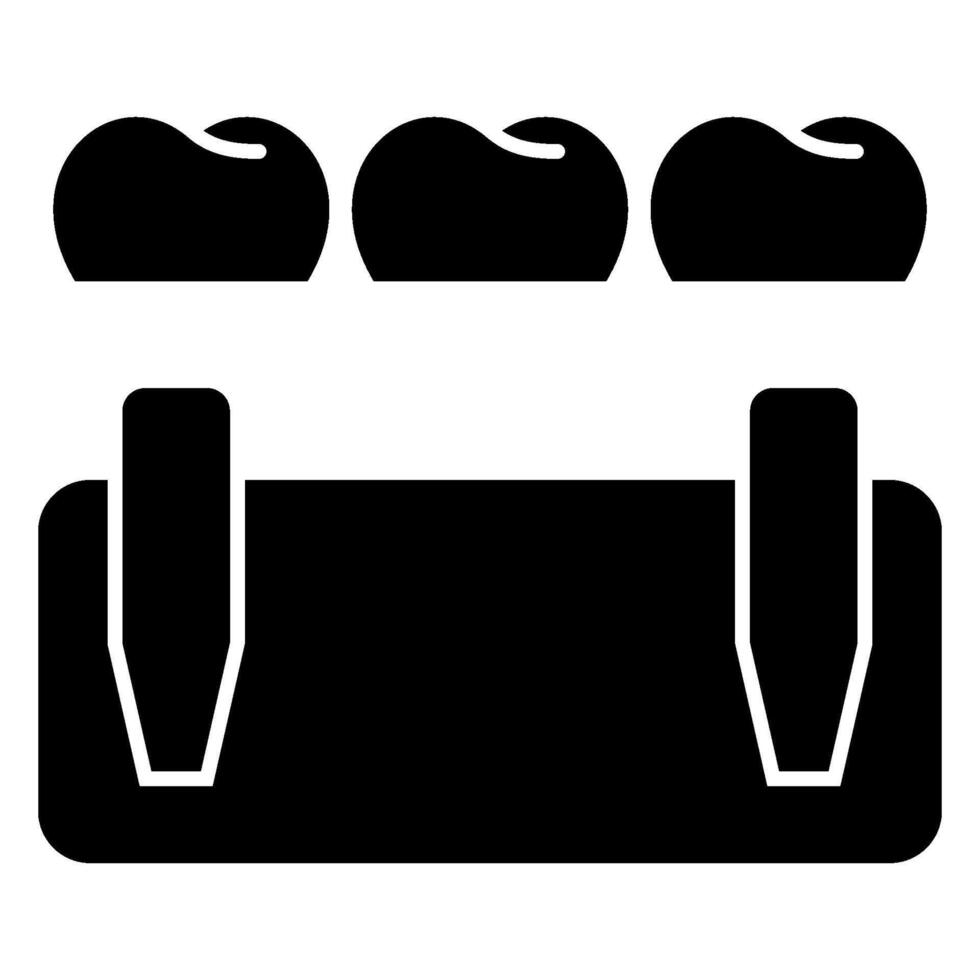 Dental Bridge solid icon vector