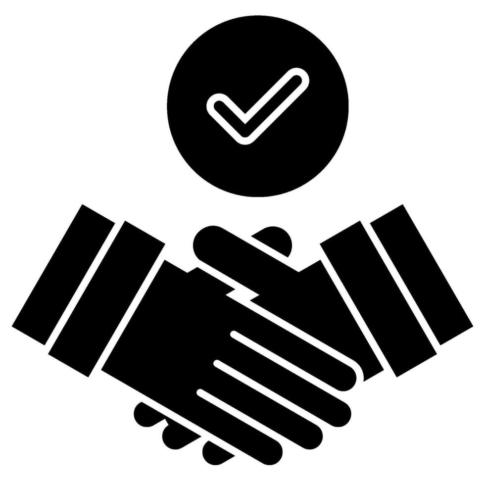 Partnership Solid icon isolated on white vector