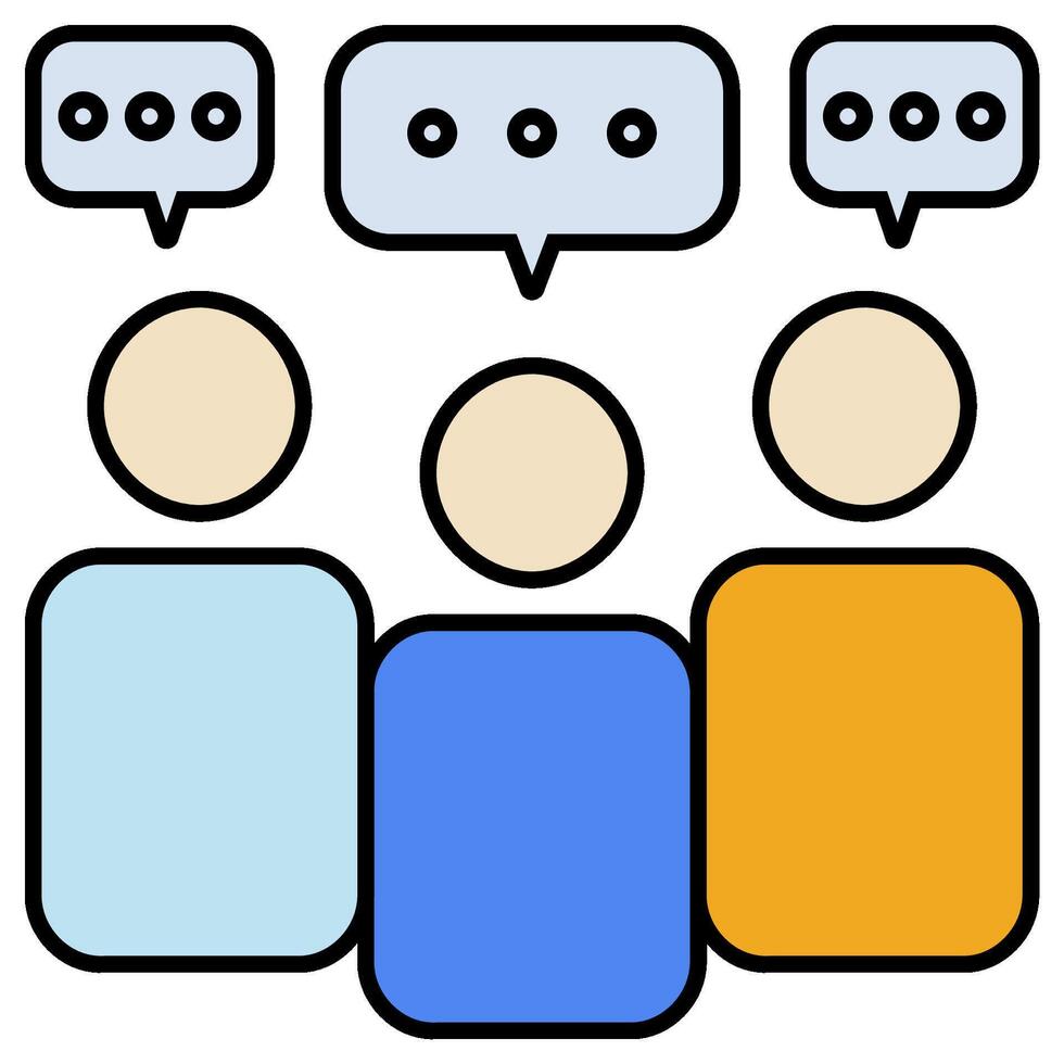 Discussion icon isolated on white vector