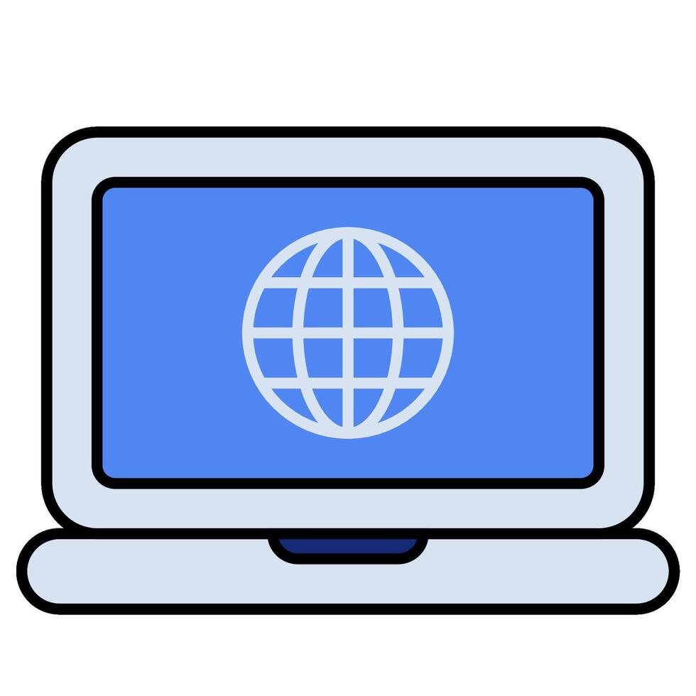 Laptop icon isolated on white vector