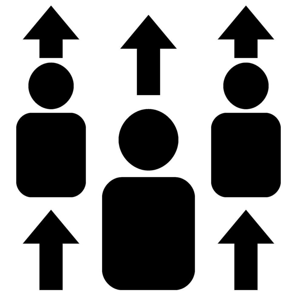 Team Building Solid icon isolated on white vector