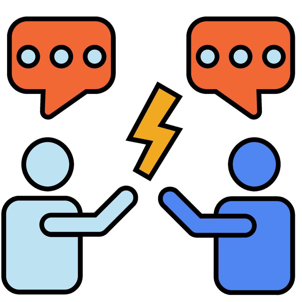 Argument icon isolated on white vector