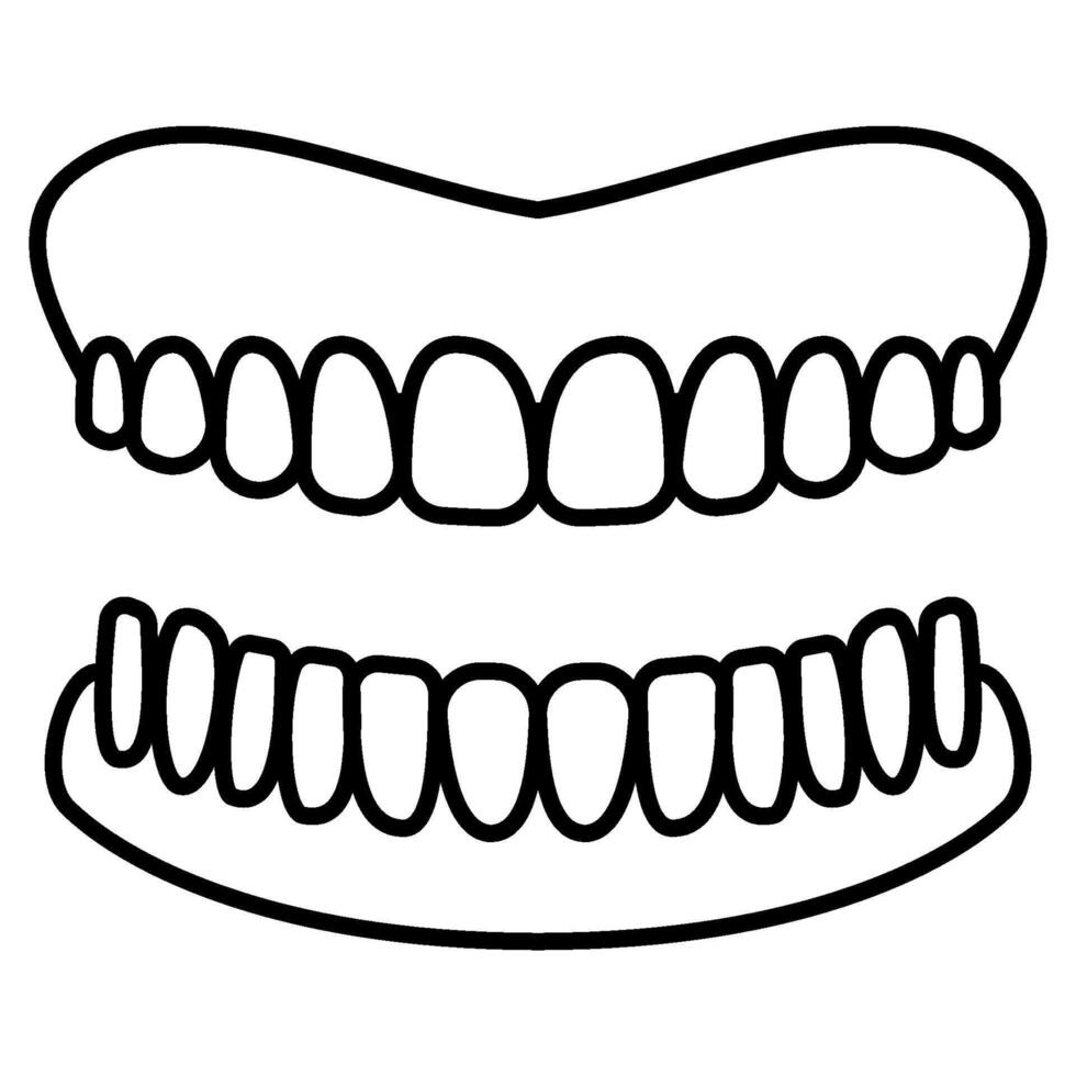Dental Cast outline icon vector