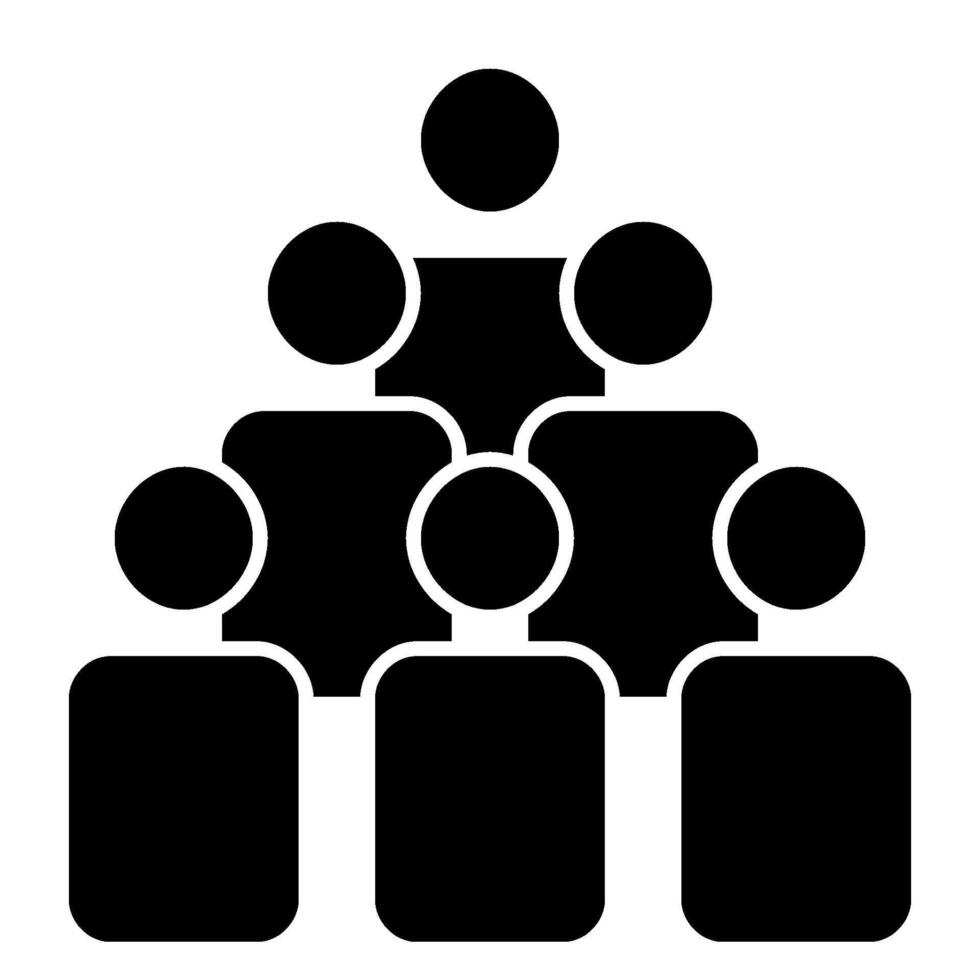 Team Solid icon isolated on white vector