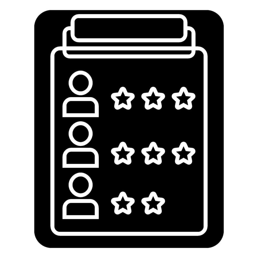 Performance Review Solid icon vector
