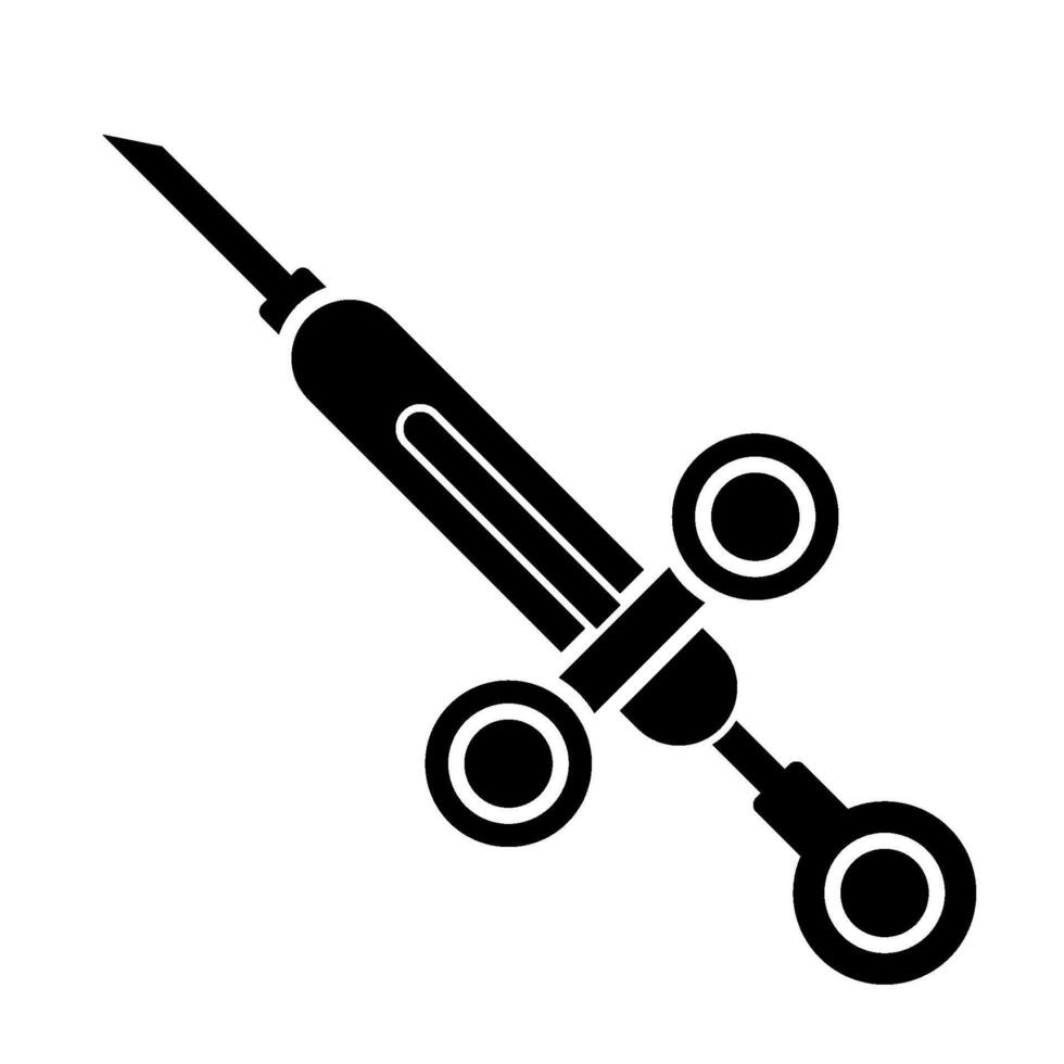 Dental Syringe solid icon vector