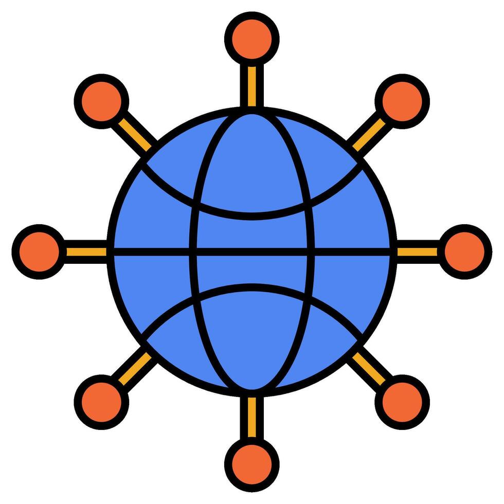 Network Icon isolated on white vector