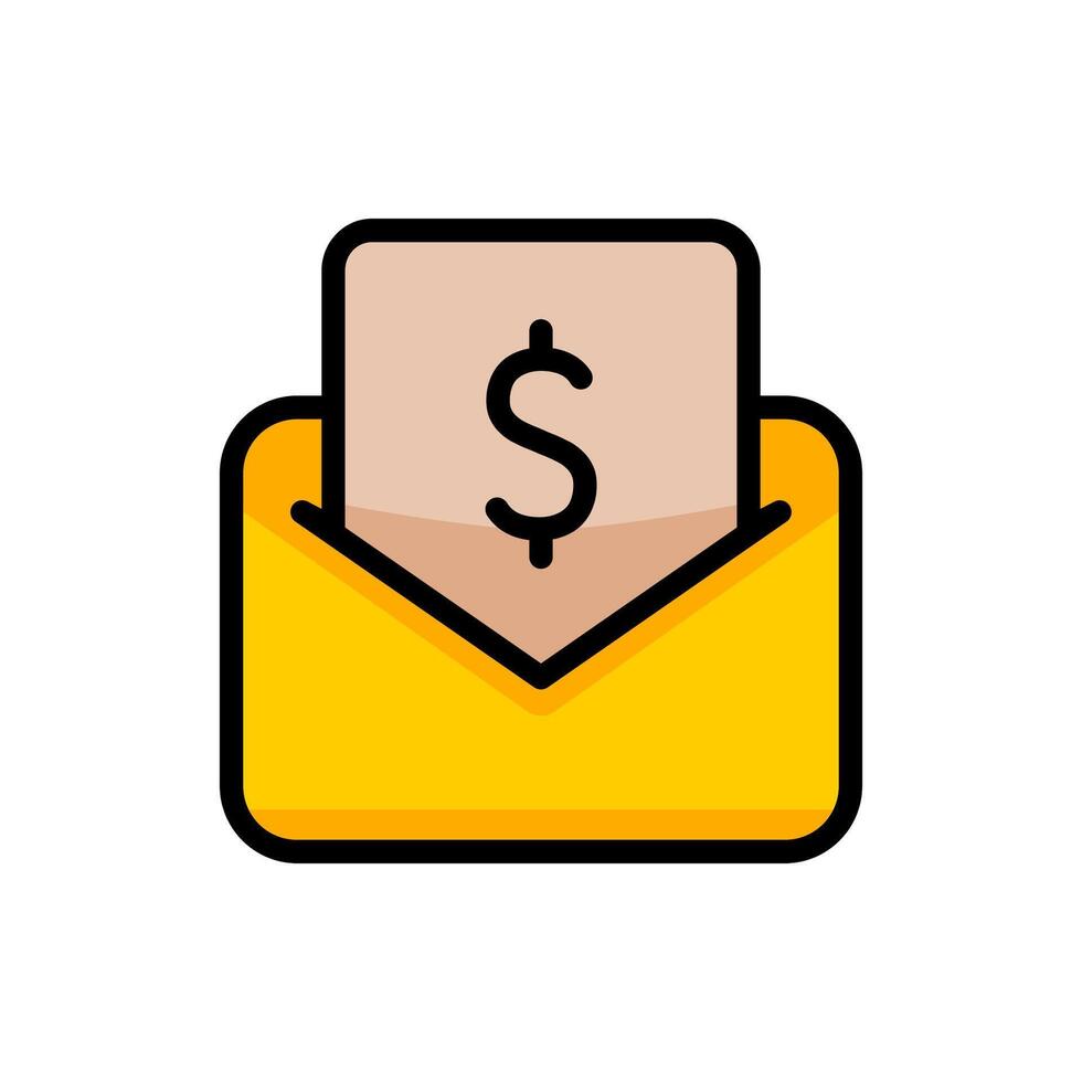Salary in Envelope Icon vector