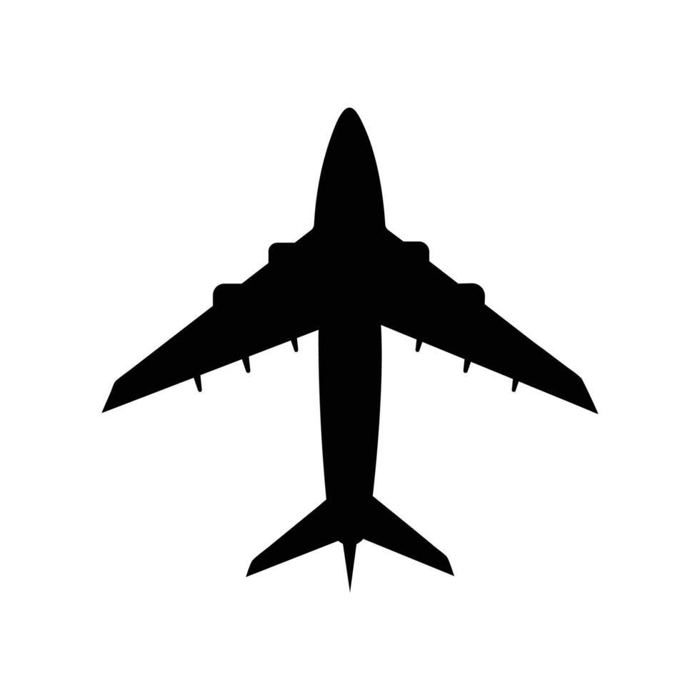 Airplane Silhouette Icon symbol isolated illustration vector