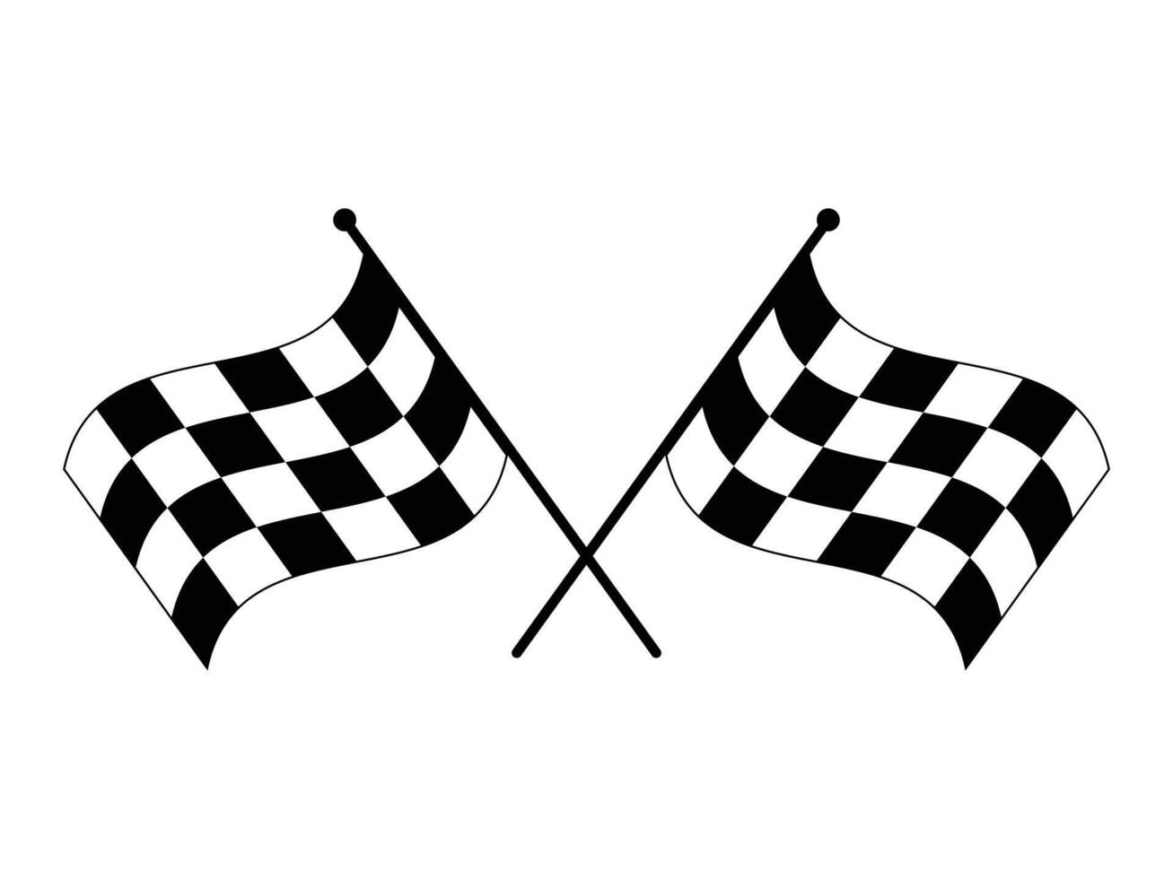 Checkered flag, racing flag icon, sports flag vector