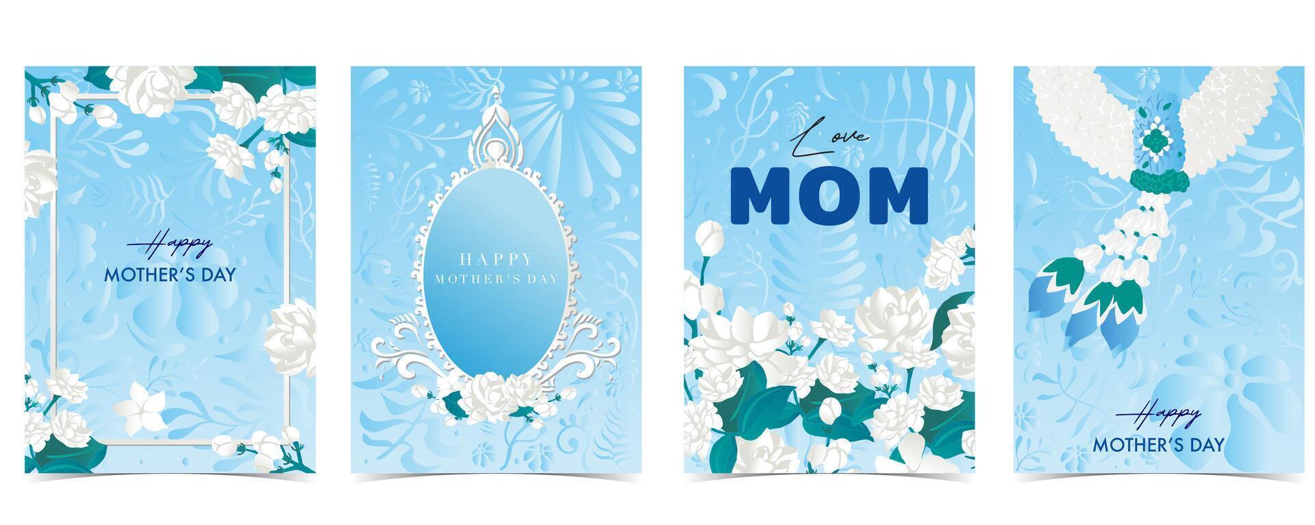 Collection of Mother's Day cards vector