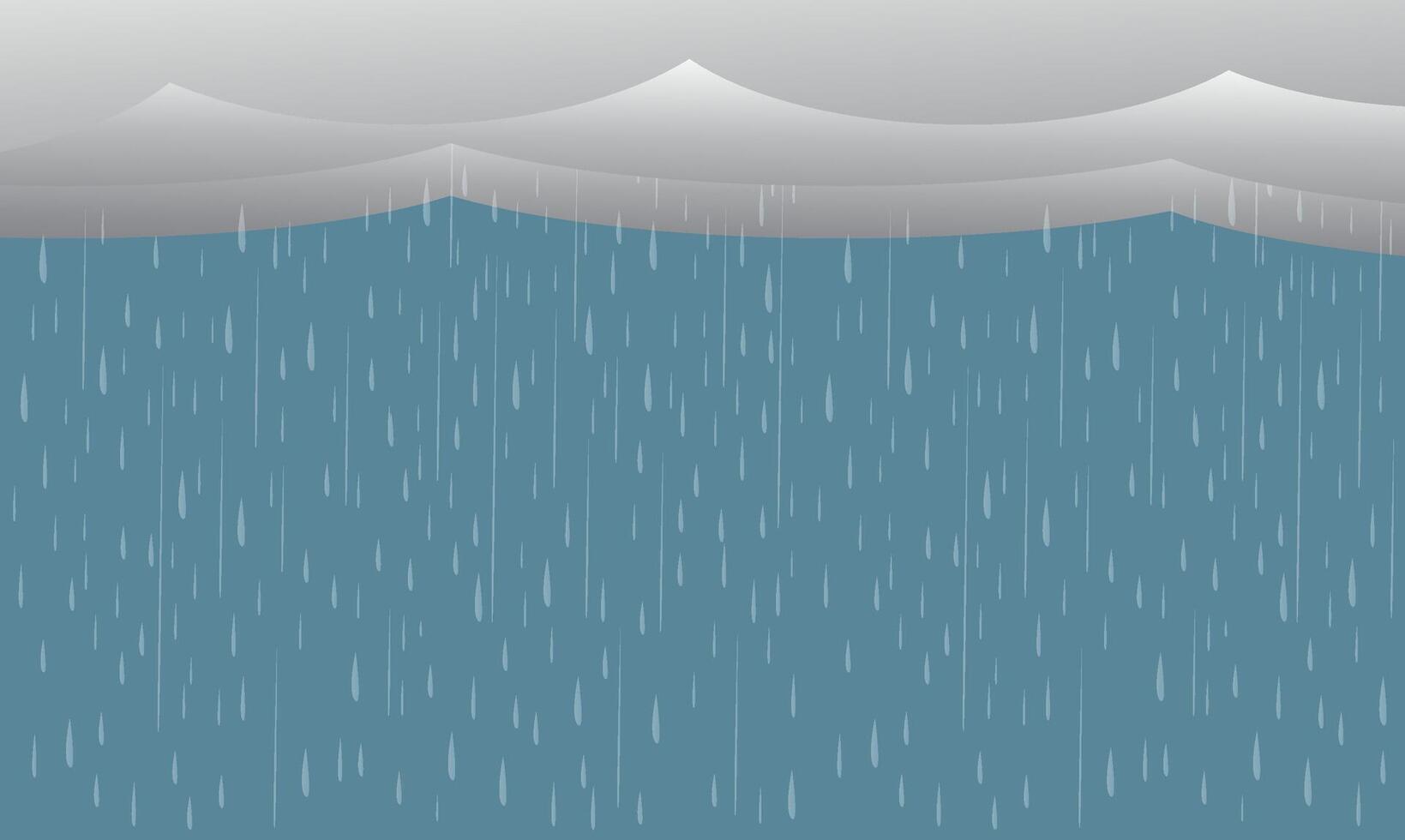 Rain and Storm Weather, Black sky weather, Natural disaster, design. vector